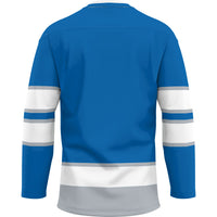 Seton Hall Pirates Hockey Jersey, Blue Sportswear Jersey Shirt, Long Sleeve Hockey Sweater Jersey, Casual Gift for Men