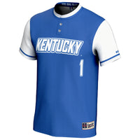 Kentucky Wildcats Softball Jersey, Royal/White Fashion Sportswear Jersey Shirt, Lightweight Breathable Athletic Jersey, Casual Gift for Men