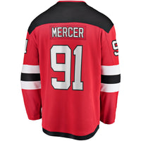 Dawson Mercer New Jersey Devils Hockey Jersey, Red Breakaway Sportswear Jersey Shirt, Long Sleeve Hockey Sweater Jersey, Casual Gift for Men