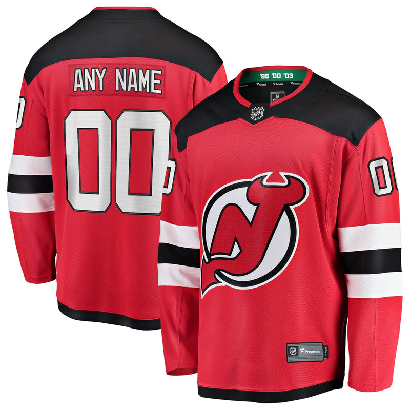 New Jersey Devils Hockey Jersey, Red Breakaway Sportswear Jersey Shirt, Long Sleeve Hockey Sweater Jersey, Casual Gift for Men, Style 2791504