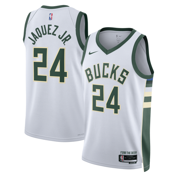 Milwaukee Bucks Association Edition Swingman Jersey - White - Jaime Jaquez Jr.