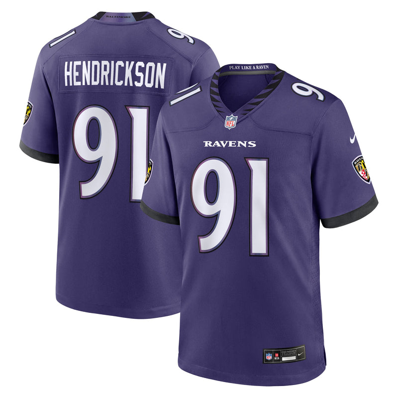 Trey Hendrickson Baltimore Ravens Football Jersey, Purple Sportswear Jersey Shirt, Lightweight Breathable Athletic Jersey, Casual Gift for Men