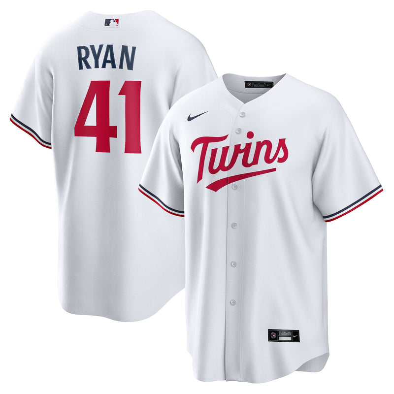 Joe Ryan Minnesota Twins Baseball Jersey, White Replica Sportswear Jersey Shirt, Lightweight Breathable Athletic Jersey, Casual Gift for Men