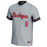 Ohio State Buckeyes Softball Jersey, Gray Fashion Sportswear Jersey Shirt, Lightweight Breathable Athletic Jersey, Casual Gift for Men