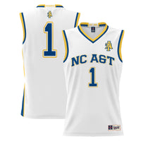 North Carolina A&T Aggies Basketball Jersey, White Lightweight Sportswear Jersey Shirt, Sleeveless Athletic Tank Jersey, Casual Gift for Men