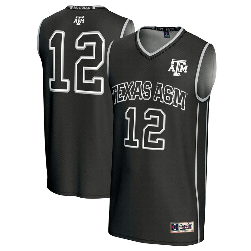 Texas A&M Aggies Basketball Jersey, Black Fashion Sportswear Jersey Shirt, Sleeveless Athletic Tank Jersey, Casual Gift for Men, Style 201534654