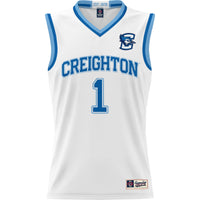 Creighton Bluejays Basketball Jersey, White Lightweight Sportswear Jersey Shirt, Sleeveless Athletic Tank Jersey, Casual Gift for Men