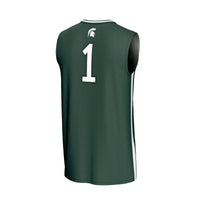 Michigan State Spartans Basketball Jersey, Green Sportswear Jersey Shirt, Sleeveless Athletic Tank Jersey, Casual Gift for Men, Style 202219750