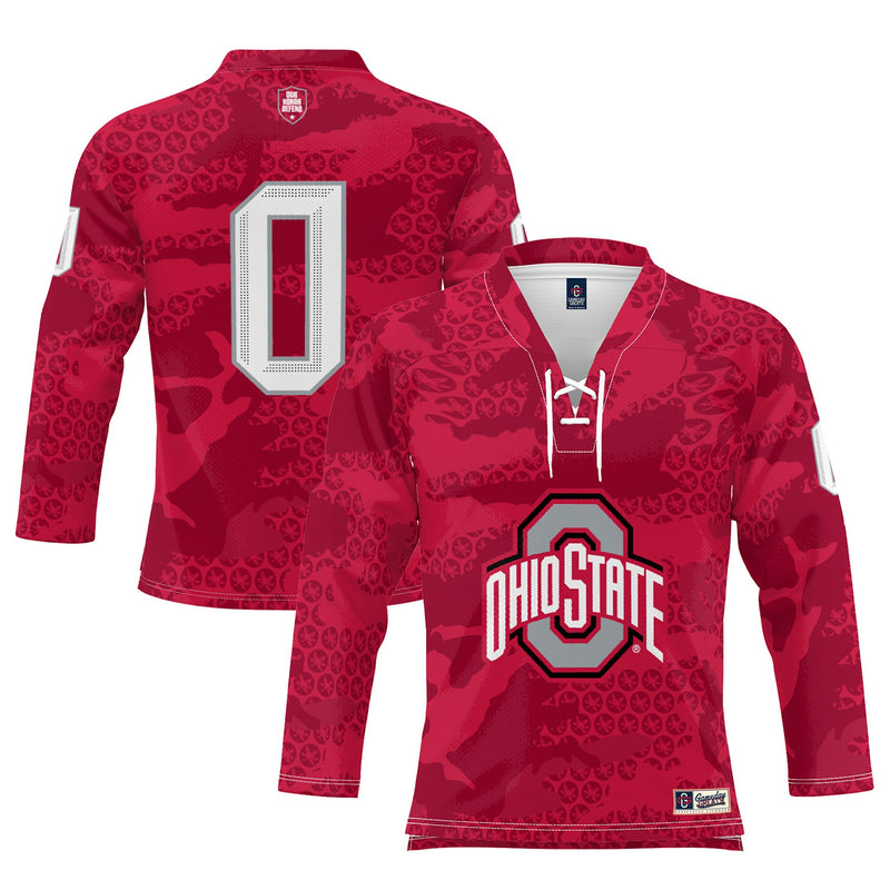 Ohio State Buckeyes Hockey Jersey, Scarlet Sportswear Jersey Shirt, Long Sleeve Hockey Sweater Jersey, Casual Gift for Men, Style 201108088