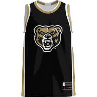 Oakland Golden Grizzlies Basketball Jersey, Black Lightweight Sportswear Jersey Shirt, Sleeveless Athletic Tank Jersey, Casual Gift for Men