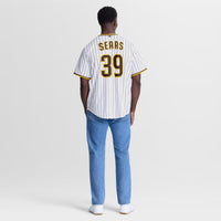 JP Sears San Diego Padres Baseball Jersey, White Replica Sportswear Jersey Shirt, Lightweight Breathable Athletic Jersey, Casual Gift for Men