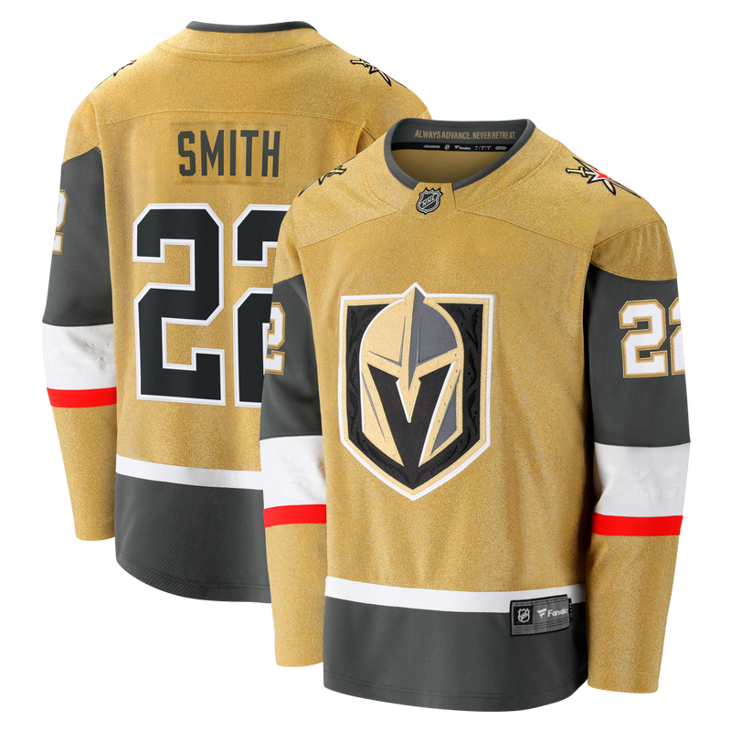Cole Smith Vegas Golden Knights Hockey Jersey, Gold Breakaway Sportswear Jersey Shirt, Long Sleeve Hockey Sweater Jersey, Casual Gift for Men
