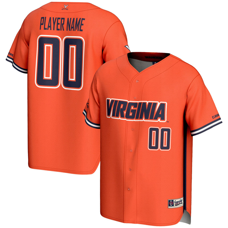 Virginia Cavaliers Baseball Jersey, Orange Sportswear Jersey Shirt, Lightweight Breathable Athletic Jersey, Casual Gift for Men, Style 200097241