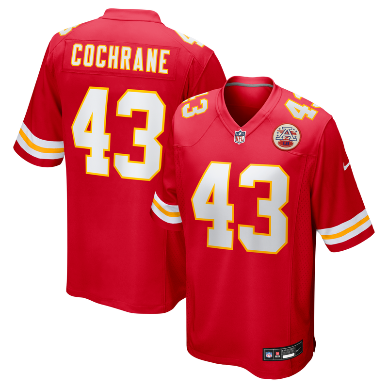 Jack Cochrane Kansas City Chiefs Football Jersey, Red Game Sportswear Jersey Shirt, Lightweight Breathable Athletic Jersey, Casual Gift for Men