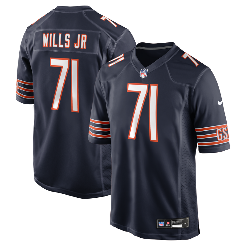 Jedrick Wills Jr. Chicago Bears Football Jersey, Navy Game Sportswear Jersey Shirt, Lightweight Breathable Athletic Jersey, Casual Gift for Men