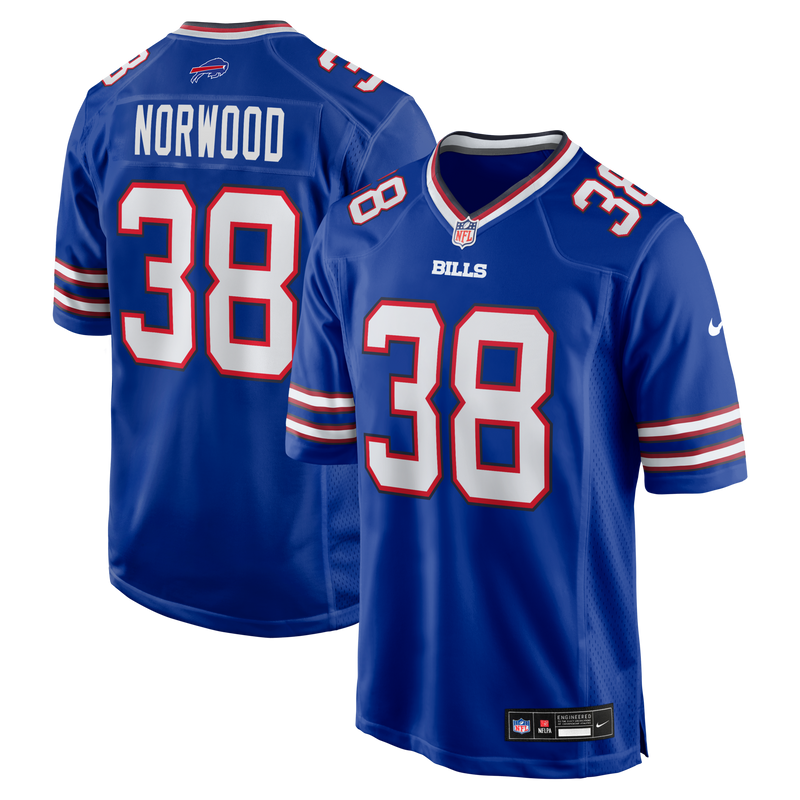 Tre Norwood Buffalo Bills Football Jersey, Royal Game Sportswear Jersey Shirt, Lightweight Breathable Athletic Jersey, Casual Gift for Men