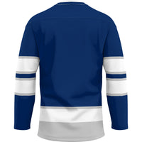 Creighton Bluejays Hockey Jersey, Blue Sportswear Jersey Shirt, Long Sleeve Hockey Sweater Jersey, Casual Gift for Men, Style 4728185