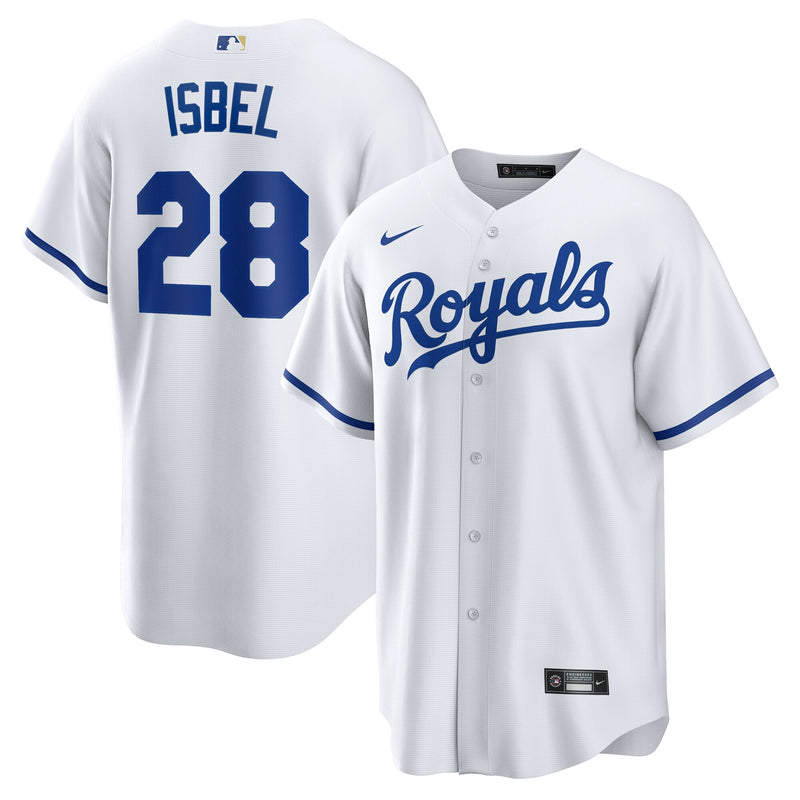 Kyle Isbel Kansas City Royals Baseball Jersey, White Sportswear Jersey Shirt, Lightweight Breathable Athletic Jersey, Casual Gift for Men