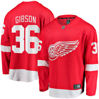 John Gibson Detroit Red Wings Hockey Jersey, Breakaway Home Sportswear Jersey Shirt, Long Sleeve Hockey Sweater Jersey, Casual Gift for Men