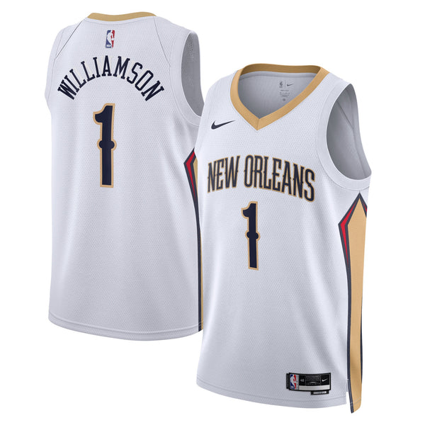 New Orleans Pelicans Association Edition Swingman Jersey - White - Zion Williamson
