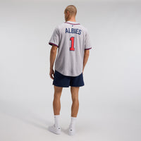 Ozzie Albies Atlanta Braves Baseball Jersey, Gray Limited Sportswear Jersey Shirt, Lightweight Breathable Athletic Jersey, Casual Gift for Men
