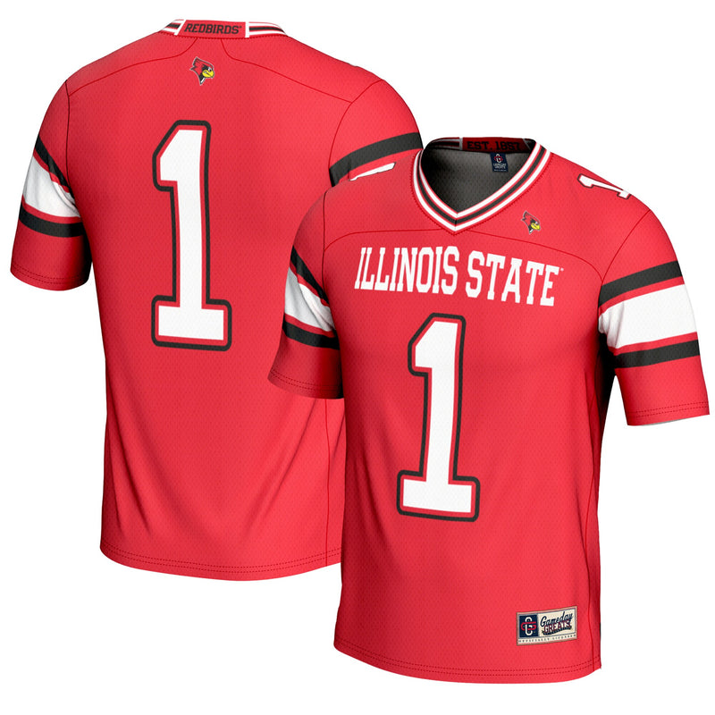 Illinois State Redbirds Football Jersey, Red Sportswear Jersey Shirt, Lightweight Breathable Athletic Jersey, Casual Gift for Men