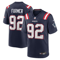 Joshua Farmer New England Patriots Football Jersey, Navy Sportswear Jersey Shirt, Lightweight Breathable Athletic Jersey, Casual Gift for Men
