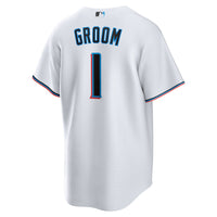 Miami Marlins Baseball Jersey, White Sportswear Jersey Shirt, Lightweight Breathable Athletic Jersey, Casual Gift for Men, Style 202855849