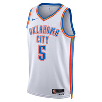 Luguentz Dort Oklahoma City Thunder Basketball Jersey, White Sportswear Jersey Shirt, Sleeveless Athletic Tank Jersey, Casual Gift for Men