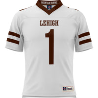 Lehigh Mountain Hawks Football Jersey, White Sportswear Jersey Shirt, Lightweight Breathable Athletic Jersey, Casual Gift for Men