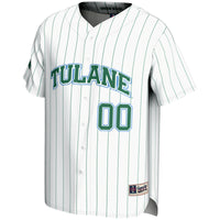 Tulane Green Wave Baseball Jersey, White Sportswear Jersey Shirt, Lightweight Breathable Athletic Jersey, Casual Gift for Men, Style 201141646