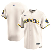 Milwaukee Brewers Baseball Jersey, Cream Sportswear Jersey Shirt, Lightweight Breathable Athletic Jersey, Casual Gift for Men, Style 201865823