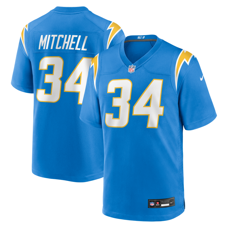 Keaton Mitchell Los Angeles Chargers Football Jersey, Sportswear Jersey Shirt, Lightweight Breathable Athletic Jersey, Casual Gift for Men
