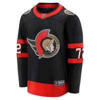 Thomas Chabot Ottawa Senators Hockey Jersey, Black Breakaway Sportswear Jersey Shirt, Long Sleeve Hockey Sweater Jersey, Casual Gift for Men