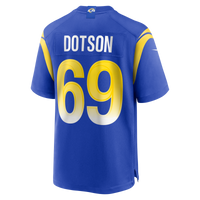 Kevin Dotson Los Angeles Rams Football Jersey, Royal Game Sportswear Jersey Shirt, Lightweight Breathable Athletic Jersey, Casual Gift for Men