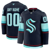 Seattle Kraken Hockey Jersey, Deep Sea Blue Premium Home Sportswear Jersey Shirt, Long Sleeve Hockey Sweater Jersey, Casual Gift for Men