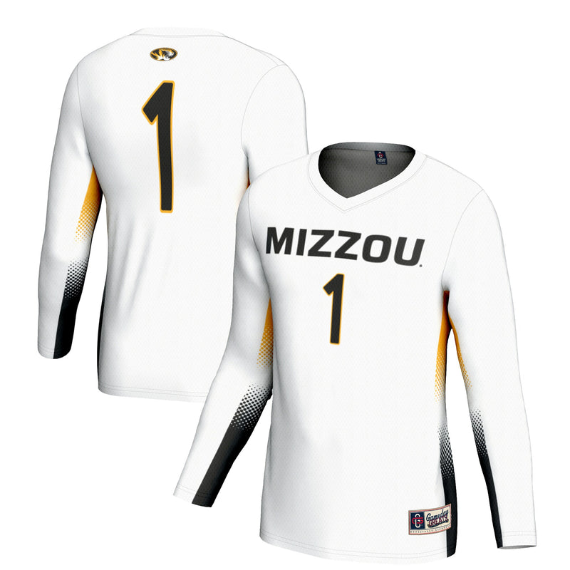 Missouri Tigers Volleyball Jersey, White Sportswear Jersey Shirt, Lightweight Breathable Athletic Jersey, Casual Gift for Men, Style 200672581