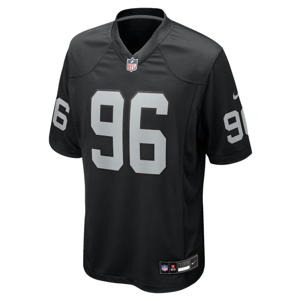 Las Vegas Raiders Jonah Laulu Black Team Game Jersey