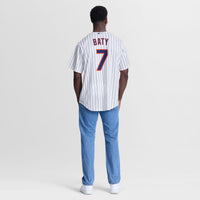 Brett Baty New York Mets Baseball Jersey, White Replica Sportswear Jersey Shirt, Lightweight Breathable Athletic Jersey, Casual Gift for Men
