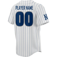 Nevada Wolf Pack Baseball Jersey, White Pinstripe Fashion Sportswear Jersey Shirt, Lightweight Breathable Athletic Jersey, Casual Gift for Men