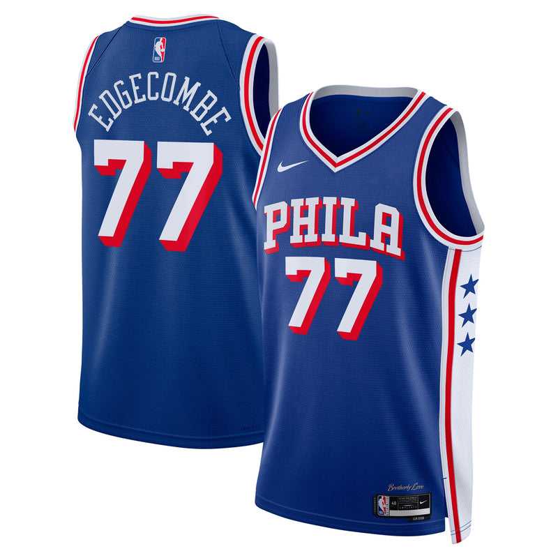 VJ Edgecombe Philadelphia 76ers Basketball Jersey, Royal Swingman Sportswear Jersey Shirt, Sleeveless Athletic Tank Jersey, Casual Gift for Men
