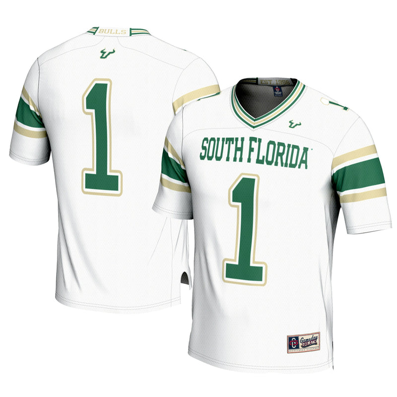 South Florida Bulls Football Jersey, White Sportswear Jersey Shirt, Lightweight Breathable Athletic Jersey, Casual Gift for Men
