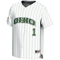 Ohio Bobcats Baseball Jersey, White Lightweight Sportswear Jersey Shirt, Lightweight Breathable Athletic Jersey, Casual Gift for Men