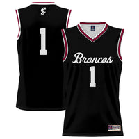 Santa Clara Broncos Basketball Jersey, Black Fashion Lightweight Sportswear Jersey Shirt, Sleeveless Athletic Tank Jersey, Casual Gift for Men