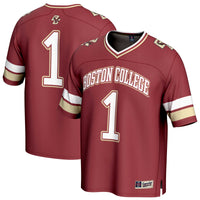 Boston Football Jersey, Maroon Fashion Lightweight Sportswear Jersey Shirt, Lightweight Breathable Athletic Jersey, Casual Gift for Men