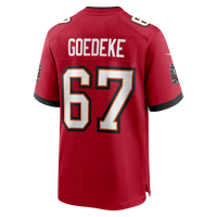 Luke Goedeke Tampa Bay Buccaneers Football Jersey, Red Game Sportswear Jersey Shirt, Lightweight Breathable Athletic Jersey, Casual Gift for Men