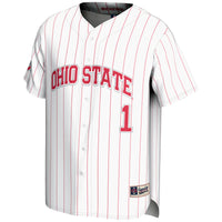 Ohio State Buckeyes Lightweight Baseball Jersey, White Sportswear Jersey Shirt, Lightweight Breathable Athletic Jersey, Casual Gift for Men
