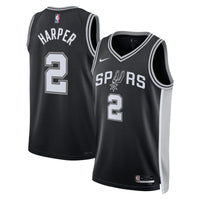 Dylan Harper San Antonio Spurs Basketball Jersey, Black Swingman Sportswear Jersey Shirt, Sleeveless Athletic Tank Jersey, Casual Gift for Men