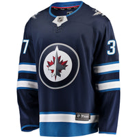 Connor Hellebuyck Winnipeg Jets Hockey Jersey, Navy Replica Sportswear Jersey Shirt, Long Sleeve Hockey Sweater Jersey, Casual Gift for Men