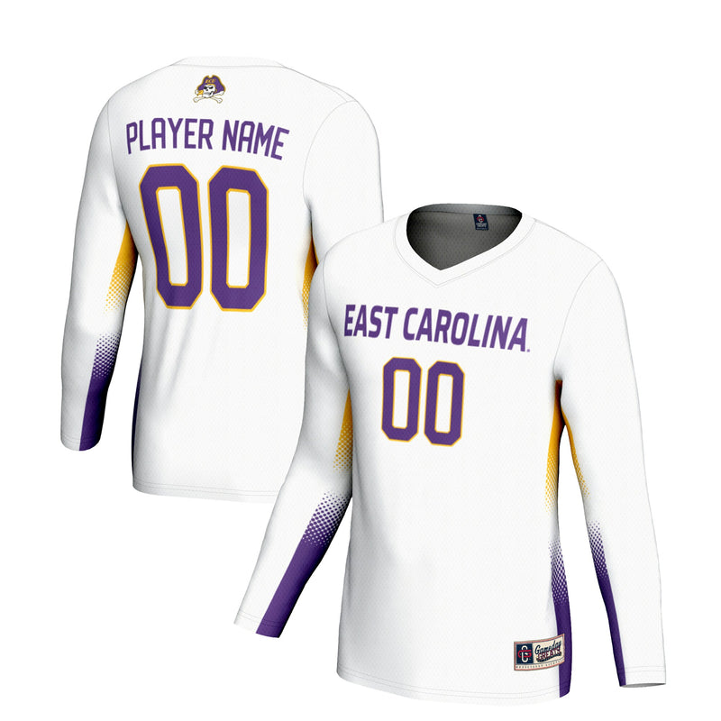 ECU Pirates Volleyball Jersey, White Lightweight Sportswear Jersey Shirt, Lightweight Breathable Athletic Jersey, Casual Gift for Men